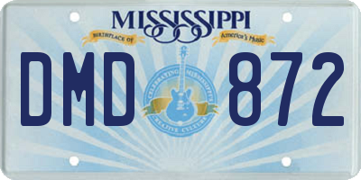 MS license plate DMD872