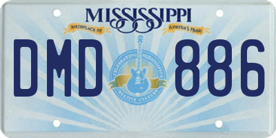MS license plate DMD886