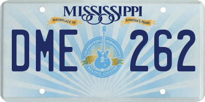 MS license plate DME262