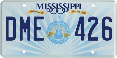 MS license plate DME426