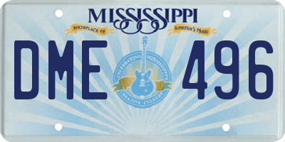 MS license plate DME496