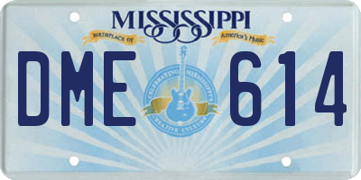 MS license plate DME614