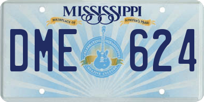 MS license plate DME624