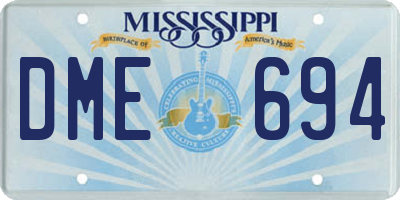 MS license plate DME694
