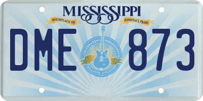 MS license plate DME873