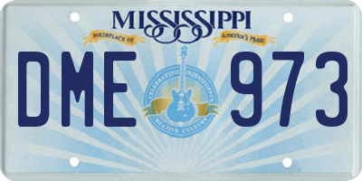 MS license plate DME973
