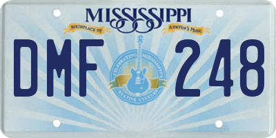 MS license plate DMF248