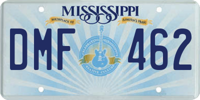 MS license plate DMF462