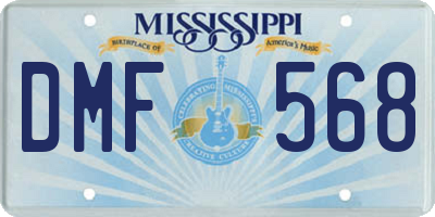 MS license plate DMF568