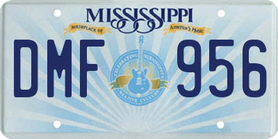 MS license plate DMF956