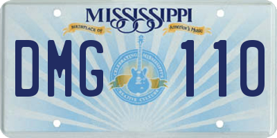 MS license plate DMG110