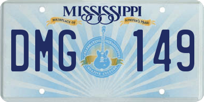 MS license plate DMG149