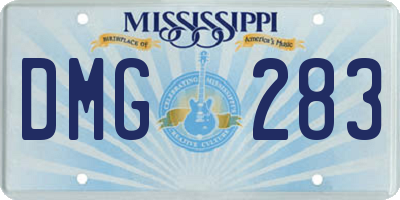 MS license plate DMG283