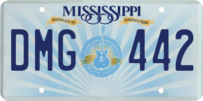 MS license plate DMG442