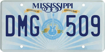 MS license plate DMG509