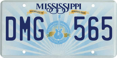 MS license plate DMG565