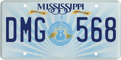 MS license plate DMG568