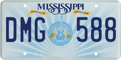 MS license plate DMG588