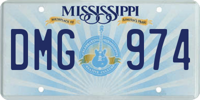 MS license plate DMG974