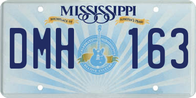 MS license plate DMH163
