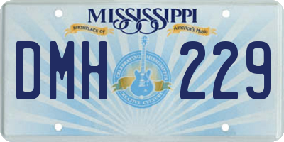 MS license plate DMH229