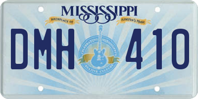 MS license plate DMH410