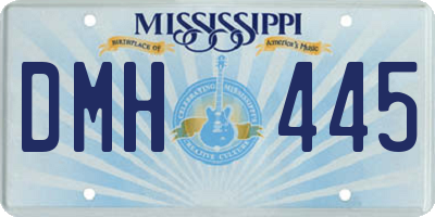 MS license plate DMH445
