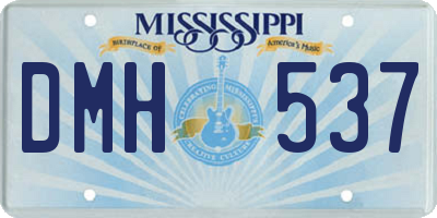 MS license plate DMH537