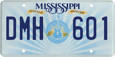 MS license plate DMH601