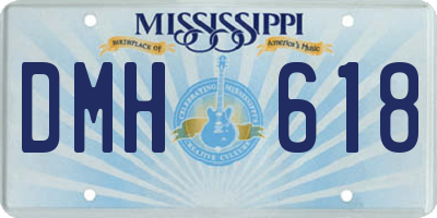 MS license plate DMH618