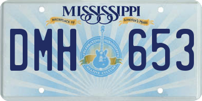 MS license plate DMH653