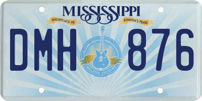 MS license plate DMH876