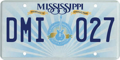 MS license plate DMI027
