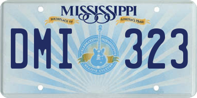 MS license plate DMI323