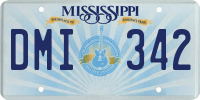 MS license plate DMI342
