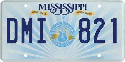 MS license plate DMI821