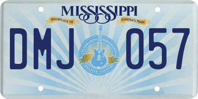MS license plate DMJ057