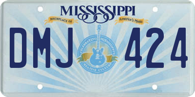 MS license plate DMJ424