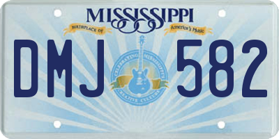 MS license plate DMJ582