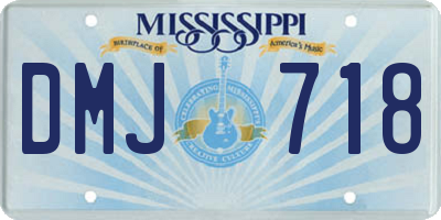 MS license plate DMJ718