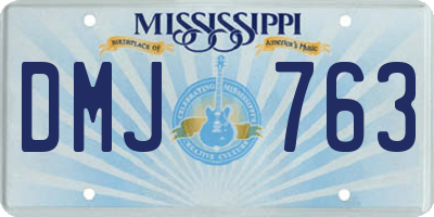 MS license plate DMJ763
