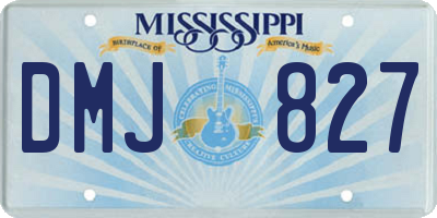 MS license plate DMJ827