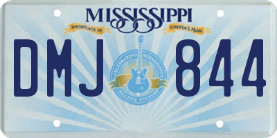 MS license plate DMJ844