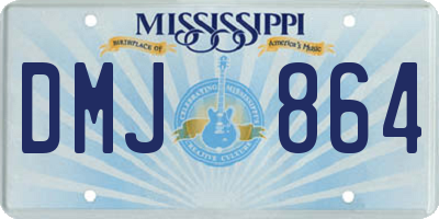 MS license plate DMJ864