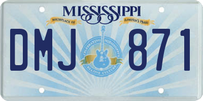 MS license plate DMJ871