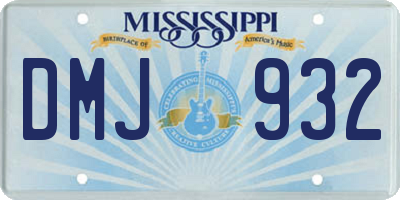 MS license plate DMJ932