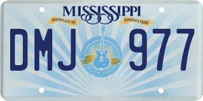 MS license plate DMJ977