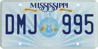 MS license plate DMJ995