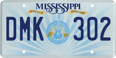 MS license plate DMK302