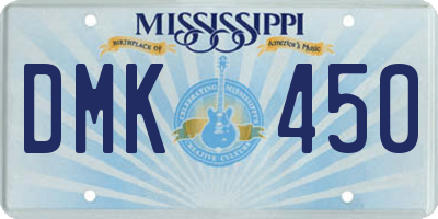MS license plate DMK450